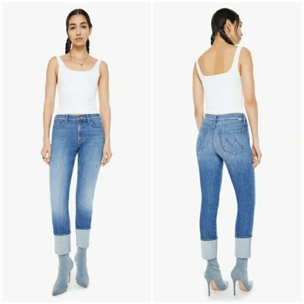 💕MOTHER💕 The High Waisted Pony Boy Ankle Jeans ~ Loafers and Lassos 28 NWT - Picture 9 of 16